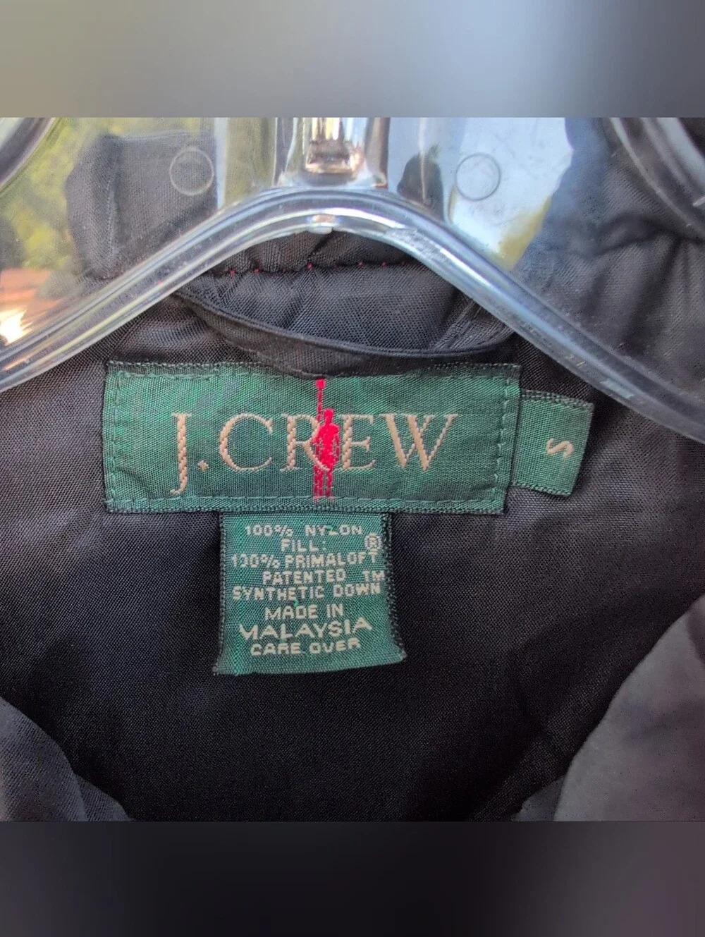 Vtg J Crew Oarsman Jacket Small Red Blue Color Block Primaloft Down Insulated